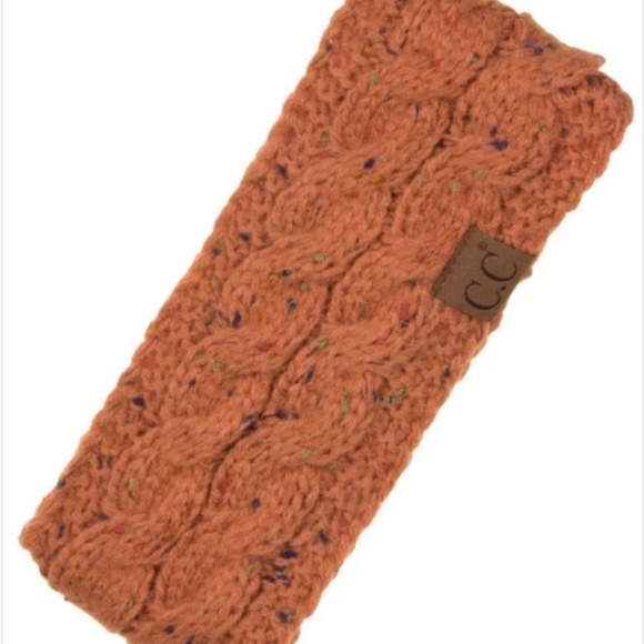 C.C Pumpkin knit confetti Sherpa lined headband - Picture 2 of 2